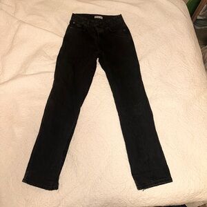 Pull and Bear Black Straight Jeans